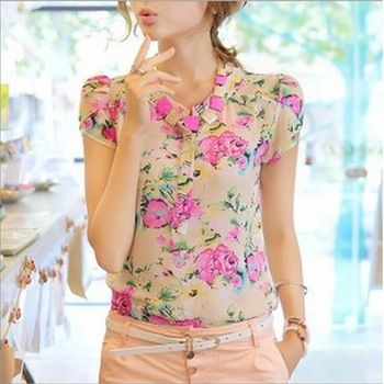 BLUSA EM SHIFFON FLORAL