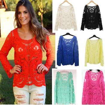 BLUSA EM RENDA  CLERANCE